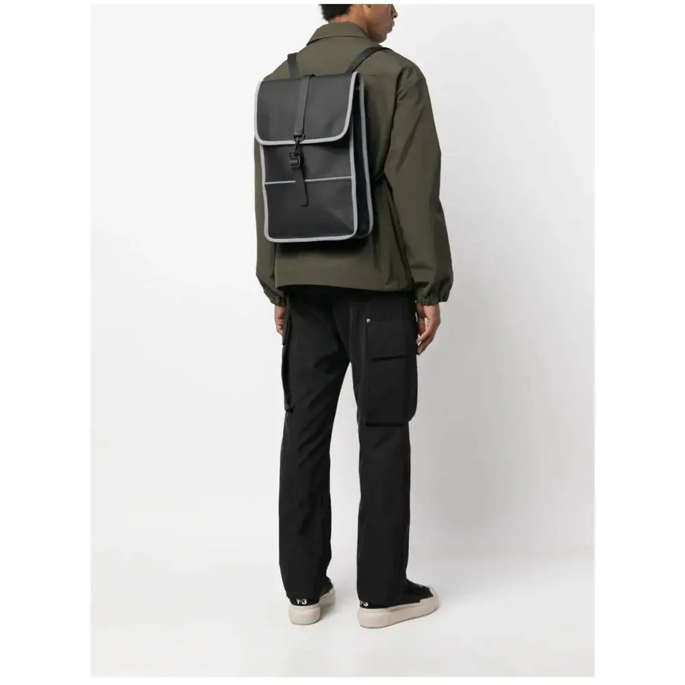 Rains Backpack Reflective Black Reflective 14090 Waterproof New With Tags